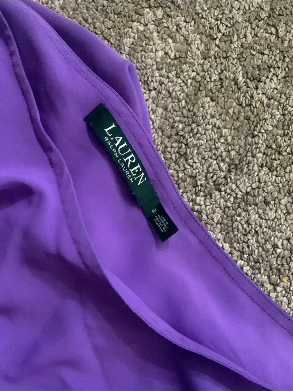 Lauren Ralph Lauren Purple One-Shoulder Wide-Leg Jumpsuit